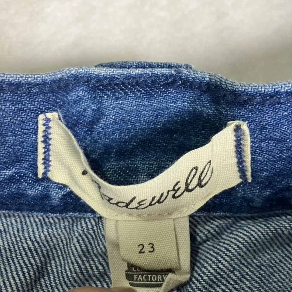 Madewell Womens Size 23 Jeans Medium Wash‎ High Rise Straight Leg Cotton Factory